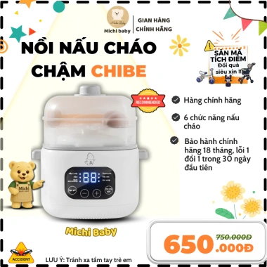 Michibaby Nồi Nấu Chậm CB042 1 Lít - Bảo Hành 18 Tháng, Giá Ưu Đãi 646.000₫ 2 Michibaby Nồi Nấu Chậm CB042 1 Lít - Bảo Hành 18 Tháng, Giá Ưu Đãi 646.000₫ 2