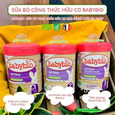 Michibaby Sữa Bò/Dê Hữu Cơ Babybio Pháp 1,2,3 Lon 800g MC683 - Chỉ 950.000 VND 3
