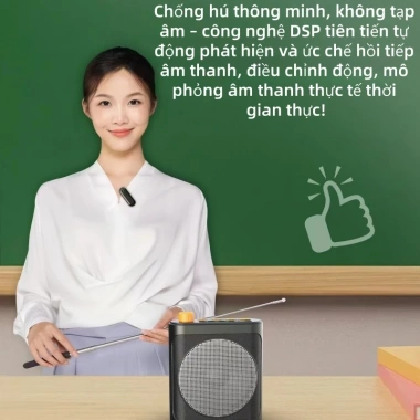 Micro kẹp áo và loa phát thanh không dây, nam châm, chống hú thông minh, pin 25h, thu âm rõ ràng - chỉ 546.000₫ 5