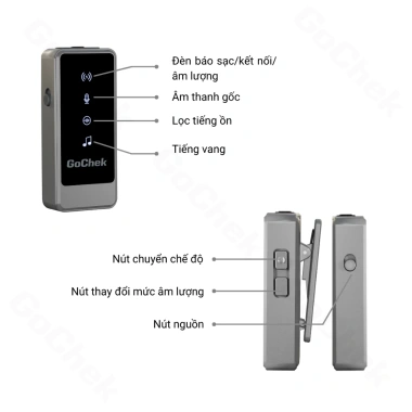 Micro Thu Âm Không Dây GoChek ULTRA S24 - 2 Chân Cắm, Live & Quay Video, Giá 890.000₫ 8
