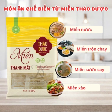 Miến Dong Đỏ Thảo Dược Sợi To Dinh Dưỡng Cao Ít Calo Giảm Cân 500g Dương Kiu