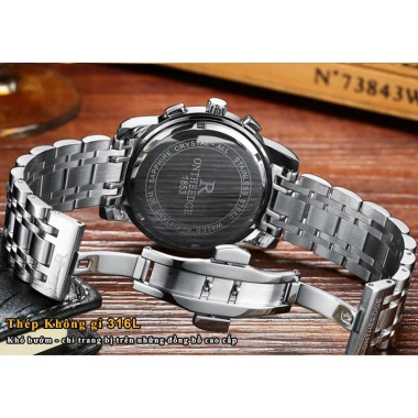 Miễn phí ship Đồng hồ nam R-ONTHEEDGE kính sapphire, dây kim loại không gỉ, tặng pin 1.18tr 8 Miễn phí ship Đồng hồ nam R-ONTHEEDGE kính sapphire, dây kim loại không gỉ, tặng pin 1.18tr 8