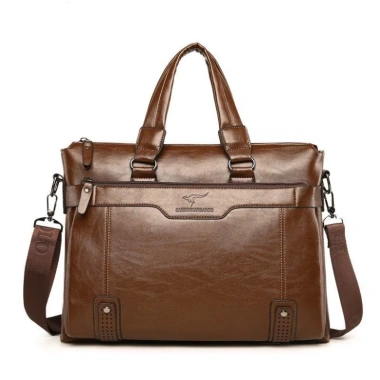 Miễn phí ship Túi xách cặp da bò laptop công sở T05-1 39x30x8cm Nâu Đen Giá 1,460,000