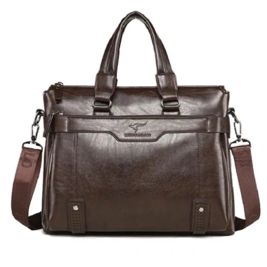 Miễn phí ship Túi xách cặp da bò laptop công sở T05-1 39x30x8cm Nâu Đen Giá 1,460,000