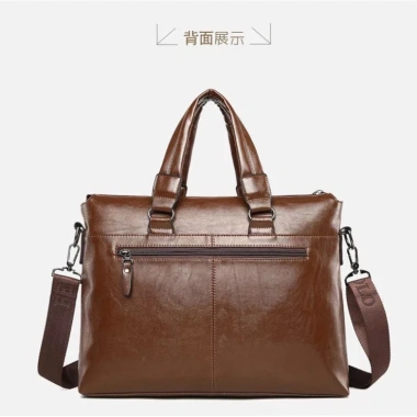 Miễn phí ship Túi xách cặp da bò laptop công sở T05-1 39x30x8cm Nâu Đen Giá 1,460,000