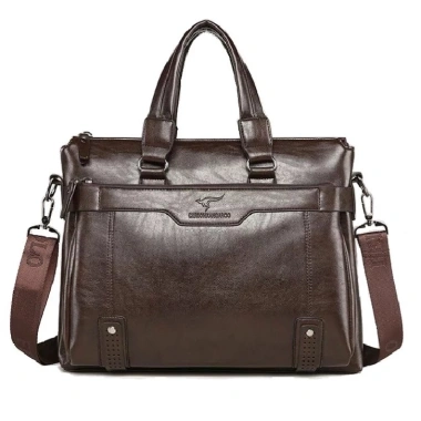 Miễn phí ship Túi xách cặp da bò laptop công sở T05-1 39x30x8cm Nâu Đen Giá 1,460,000
