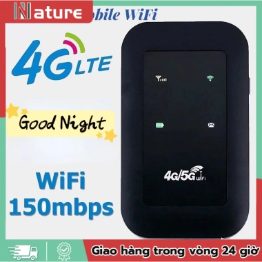 Miễn phí ship WiFi di động 4G/5G 150Mbps – Tốc độ cao, lắp thẻ SIM, chỉ 290.000₫