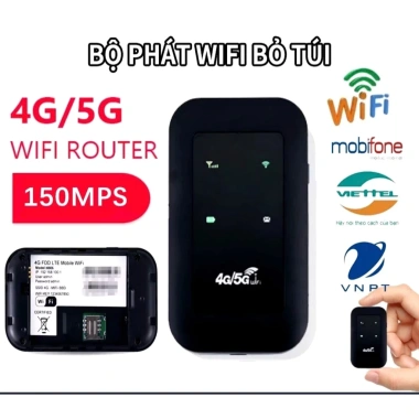 Miễn phí ship WiFi di động 4G/5G 150Mbps – Tốc độ cao, lắp thẻ SIM, chỉ 290.000₫