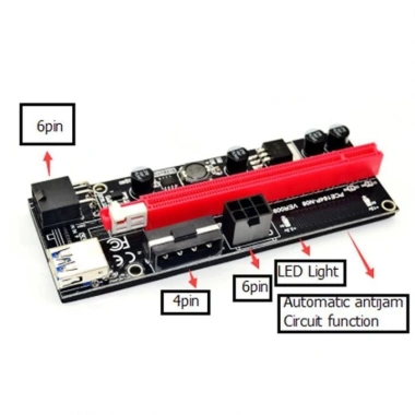 Miễn phí vận chuyển - Đặc biệt 60cm PCIe Riser Ver009S 1x to 16x USB3.0 Dây Bitcoin