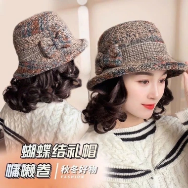 Miễn Ship Set Mũ + Tóc Giả Cao Cấp Dây Rút Bên Trong - Đẹp, Giá 40.000₫