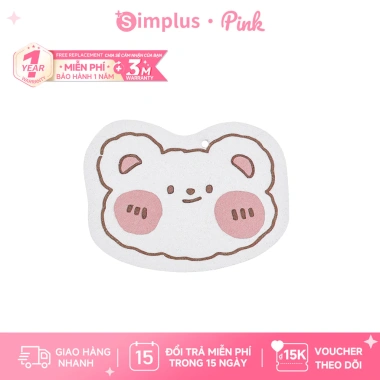 Miếng bọt biển rửa chén Simplus Pink HMCH001 hình gấu, bánh mì, chuột siêu xinh Giá chỉ 58.679₫