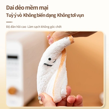Miếng bọt biển rửa chén Simplus Pink HMCH001 hình gấu, bánh mì, chuột siêu xinh Giá chỉ 58.679₫