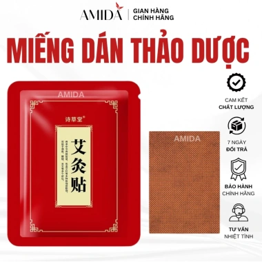Miếng Dán Amida Ngải Cứu Thảo Dược Giảm Đau Xương Khớp - Gói 50 Miếng Thải Độc 20.600 VNĐ