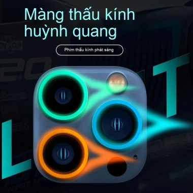 Miếng dán bảo vệ camera phát sáng kính cường lực cho iPhone 13-17 Pro Max - Chỉ 38.500₫
