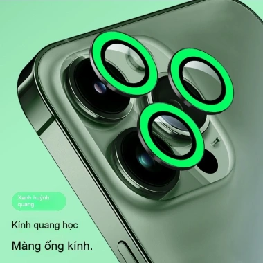 Miếng dán bảo vệ camera phát sáng kính cường lực cho iPhone 13-17 Pro Max - Chỉ 38.500₫