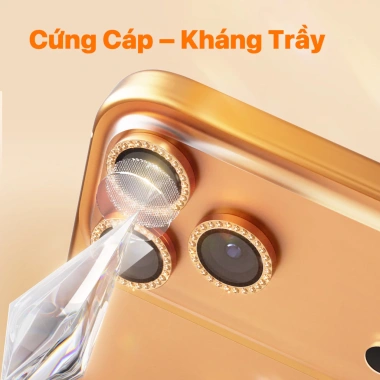 Miếng dán camera lấp lánh viền kim loại cho iPhone 17/16/15/14/13/12/11 Pro Max - Giá chỉ 38.500 VND 3