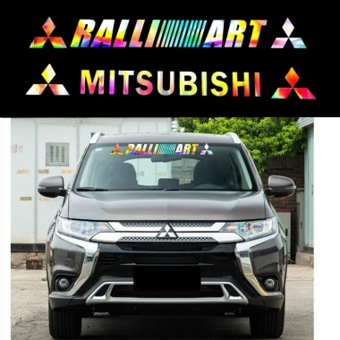 Miếng Dán Che Nắng Mitsubishi RALLIART Kính Chắn Gió Laser Phản Quang 60.961 VND 6