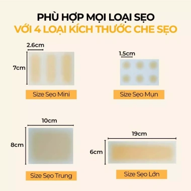 Miếng dán che sẹo Bellena XS2 65k - che mụn, nốt ruồi, sẹo lồi, khuyết điểm 3 Miếng dán che sẹo Bellena XS2 65k - che mụn, nốt ruồi, sẹo lồi, khuyết điểm 3