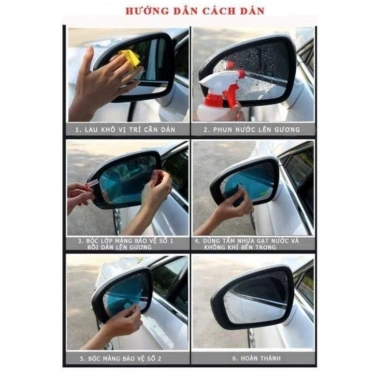 Miếng dán chống bám nước cho gương kính ô tô - Bảo vệ không thấm, giảm còn 25.000 VND 3 Miếng dán chống bám nước cho gương kính ô tô - Bảo vệ không thấm, giảm còn 25.000 VND 3