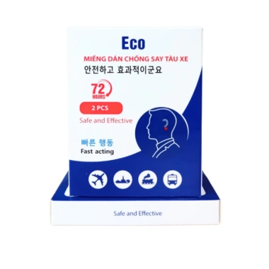Miếng dán chống say tàu xe Eco 72h - Hộp 2 miếng, giảm còn 20.000đ, nhanh chóng 5