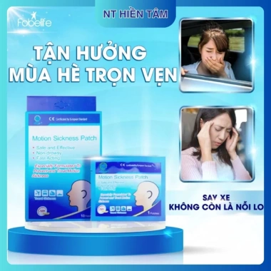 Miếng dán chống say tàu xe Fobelife 10 miếng - Giảm say nhanh, chỉ 32.700₫