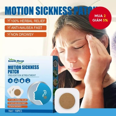 Miếng dán chống say xe, say máy bay, ù tai, buồn nôn - dán sau tai cho người lớn và trẻ em, giá 55.000₫