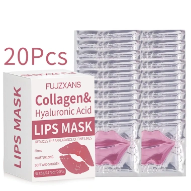 Miếng dán Collagen hồng dưỡng môi - Mặt nạ gel pha lê, 5g, phục hồi môi nứt nẻ