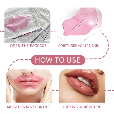 Miếng dán Collagen hồng dưỡng môi - Mặt nạ gel pha lê, 5g, phục hồi môi nứt nẻ 4 Miếng dán Collagen hồng dưỡng môi - Mặt nạ gel pha lê, 5g, phục hồi môi nứt nẻ 4