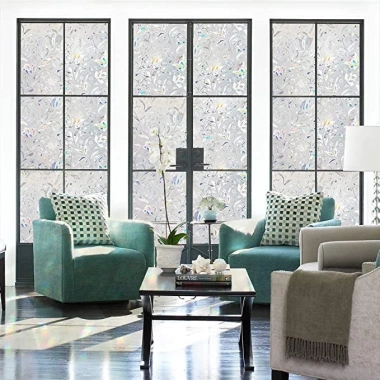 Miếng Dán Cửa Kính 45x100cm Hoa Tulip Chống UV Tháo Rời Khách Ngủ Tắm 76.032đ