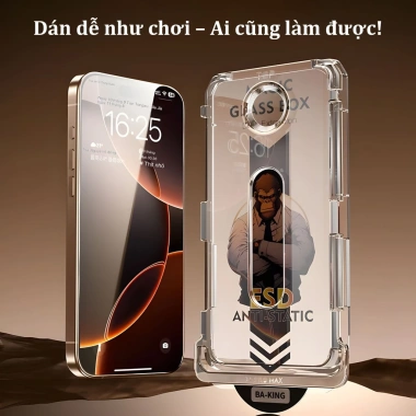 Miếng dán cường lực Ba Tinh dán nhanh 1 giây, dễ thao tác cho iPhone 17-16-15-14-13-12-11 X/XS/XR