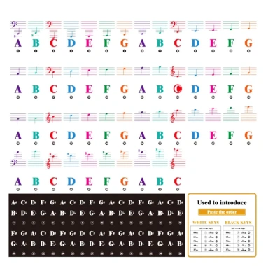 Miếng Dán Decal Nhiều Màu cho Phím Piano 49 61 88 - Trang Trí Độc Đáo, Giá Ưu Đãi 2