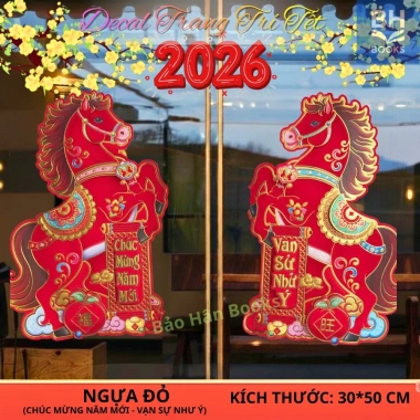 Miếng Dán Decal Trang Trí Tết 2.026 Đẹp Dây Treo - Phụ Kiện Decor Nhà Cửa 120k