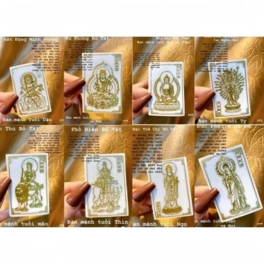 Miếng dán điện thoại đẹp lung linh phong thủy tài lộc, may mắn hình Phật Bồ Tát - 5.088đ 3