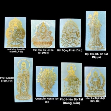 Miếng dán điện thoại đẹp lung linh phong thủy tài lộc, may mắn hình Phật Bồ Tát - 5.088đ 4