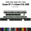 Miếng dán Film 3M vân nổi cho Canon EF 11-24mm F/4L USM Bảo vệ cao cấp, giá 200k
