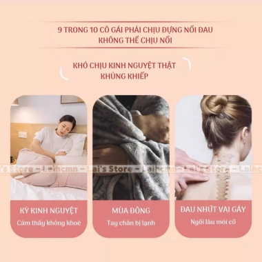 Miếng Dán Giảm Đau Bụng Kinh PISSA - Giữ Nhiệt Ấm Nóng, Thảo Dược Thiên Nhiên, Giảm Đau Vai Gáy, 9.310 VND