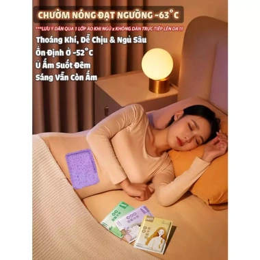 Miếng Dán Giảm Đau Bụng Kinh WOMU Toả Nhiệt Giữ Ấm Thảo Dược Thiên Nhiên 9.500đ