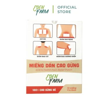 Miếng dán giảm đau cổ vai gáy, lưng - Gừng già Eden Farm 11x15cm 43.700₫