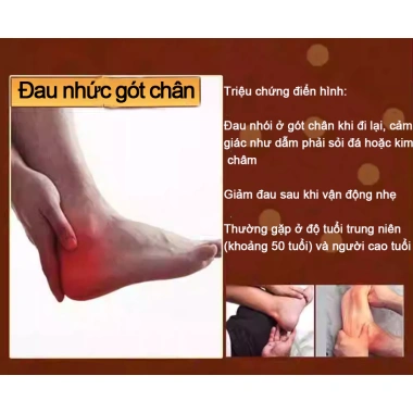 Miếng dán giảm đau gót chân 12 miếng - Giảm nhanh viêm gân Achilles, đau khớp, COD 4