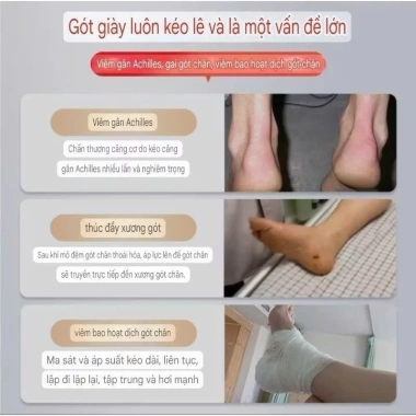 Miếng Dán Giảm Đau Gót Chân 6 miếng - Bỏ Gai Xương, Viêm Gân Achilles, Viêm Gan Bàn Chân, Giảm Đau Khi Đi Bộ, 79.000 VNĐ