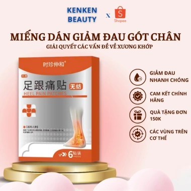 Miếng Dán Giảm Đau Gót Chân 6 miếng - Bỏ Gai Xương, Viêm Gân Achilles, Viêm Gan Bàn Chân, Giảm Đau Khi Đi Bộ, 79.000 VNĐ