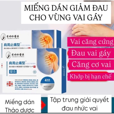 Miếng Dán Giảm Đau Xương Khớp Vai Gáy Lưng Eo 4 Miếng - Giảm Đau Nhức, Mệt Mỏi, Giá 42.000₫