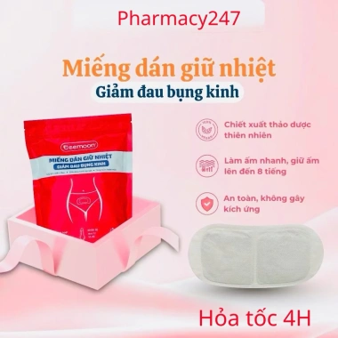 Miếng Dán Giữ Nhiệt 8h Giảm Đau Bụng Kinh 7 miếng Gừng Ngải Cứu – 93.000₫