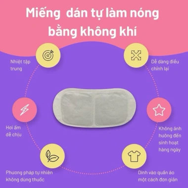 Miếng Dán Giữ Nhiệt 8h Giảm Đau Bụng Kinh 7 miếng Gừng Ngải Cứu – 93.000₫