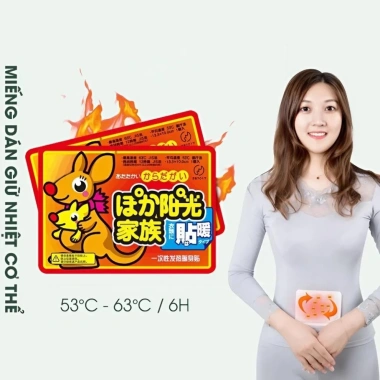 Miếng Dán Giữ Nhiệt Chuột Túi 10 Miếng - Giữ Ấm Lưng Bụng Bàn Chân 8h, Giảm Đau, Tái Sử Dụng, Giá 39.000 2