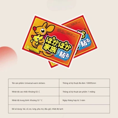 Miếng Dán Giữ Nhiệt Chuột Túi 10 Miếng - Giữ Ấm Lưng Bụng Bàn Chân 8h, Giảm Đau, Tái Sử Dụng, Giá 39.000 7