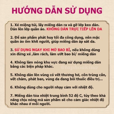 Miếng Dán Giữ Nhiệt Cơ Thể FUYAYA Giảm Đau Bụng Ngày Đèn Đỏ, Cải Thiện Tuần Hoàn Máu, Thảo Dược Thiên Nhiên - Giá 7.000đ 6