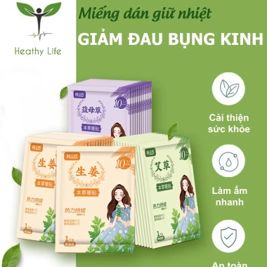 Miếng Dán Giữ Nhiệt Cơ Thể WOMU Đau Bụng Kinh Thảo Dược Thiên Nhiên Size Lớn 3 Vị Giá 15.000 VND