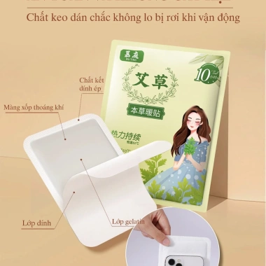 Miếng Dán Giữ Nhiệt Cơ Thể WOMU Đau Bụng Kinh Thảo Dược Thiên Nhiên Size Lớn 3 Vị Giá 15.000 VND