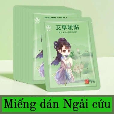 Miếng dán giữ nhiệt thảo dược Ngải cứu Gừng Ích mẫu - Giữ ấm bụng, giảm đau, chống lạnh mùa đông 65k